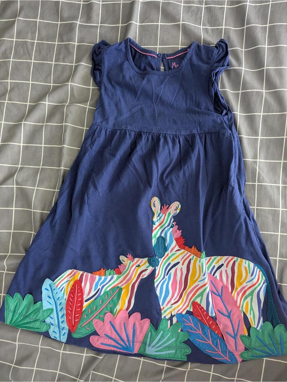 Boden rainbow zebra dress